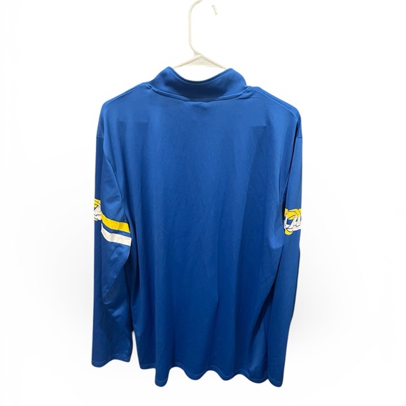 NFL Los Angeles Rams Blue and Yellow Zip Pullover - Picture 3 of 5